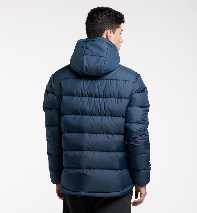Haglöfs Mens Bield Down Jacket Dark Blue New Zealand 57146RADQ